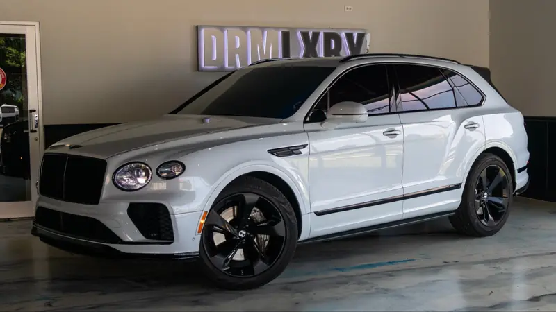 White Bentley Bentayga rental in Detroit