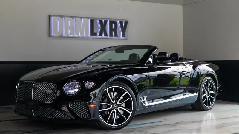 Black Bentley Continental GTC convertible rental in Detroit