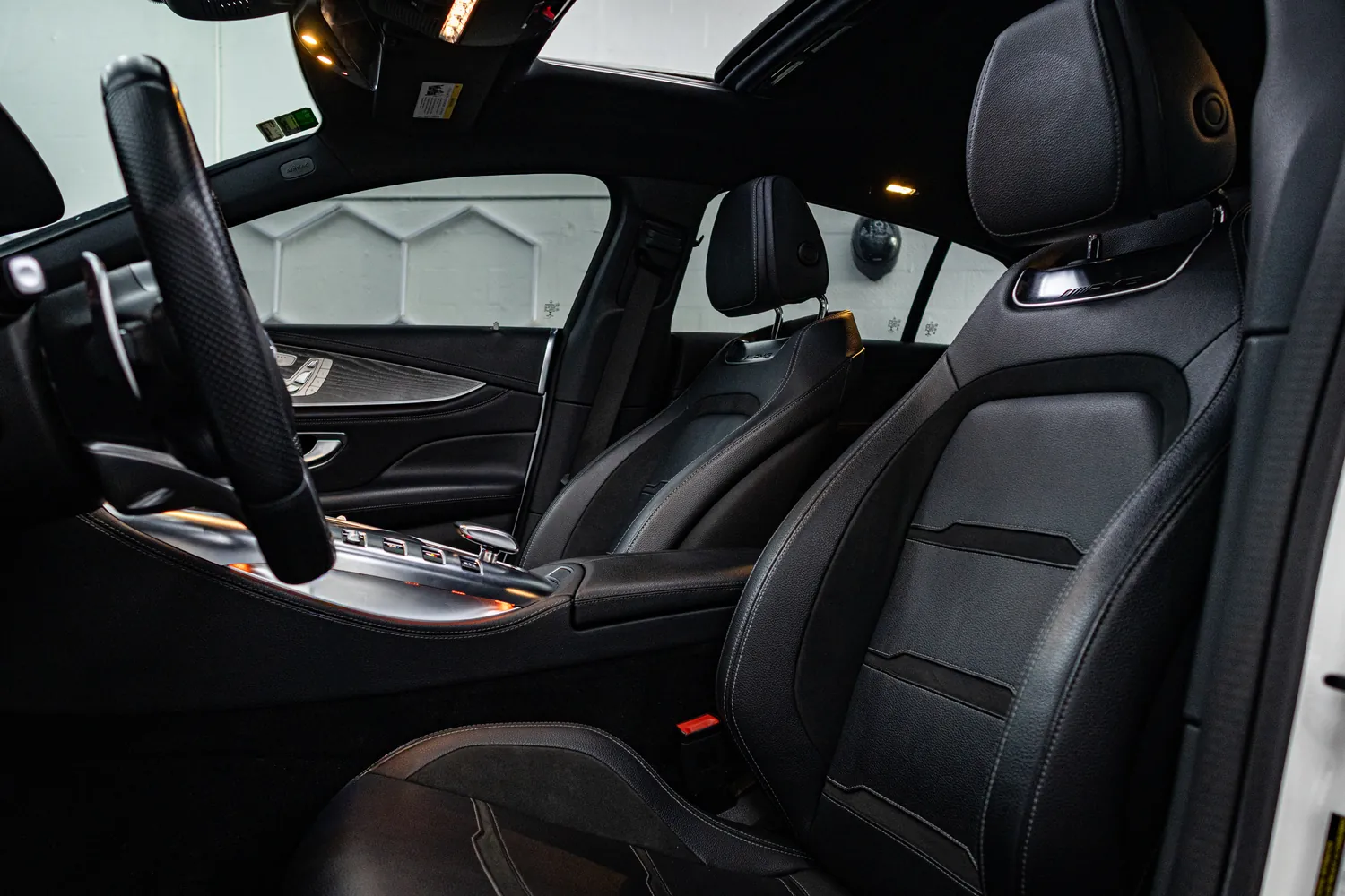 Black AMG sport seats in the Mercedes-AMG GT53