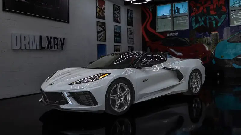 White Chevrolet Corvette Stingray rental in Miami