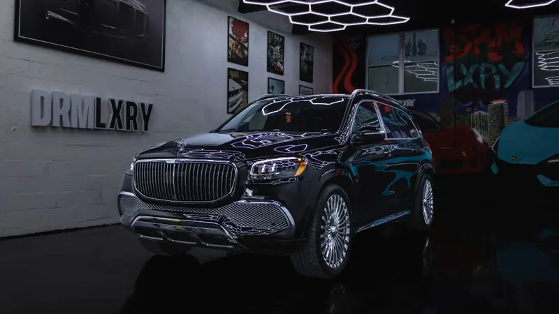 Black Mercedes-Maybach GLS 600 rental in Miami