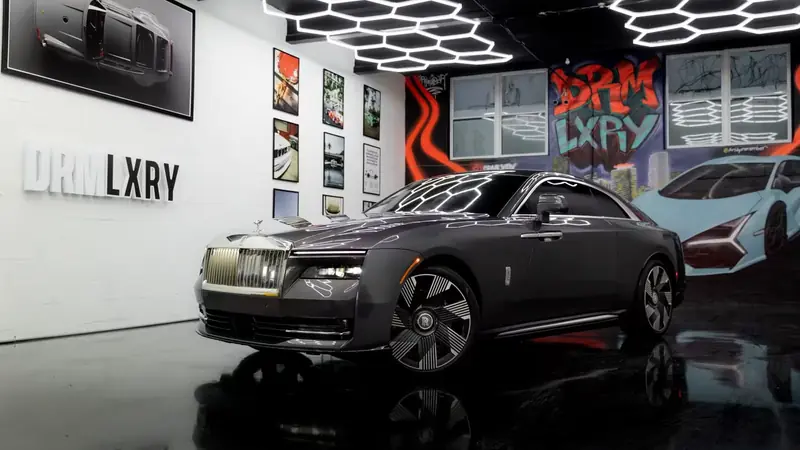 Grey Rolls-Royce Spectre rental in Miami