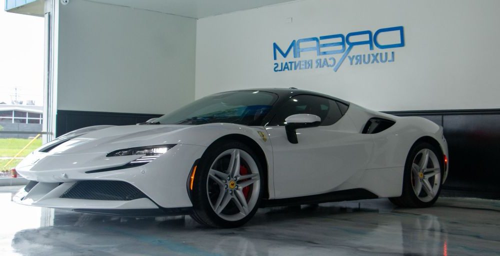 White Ferrari SF90