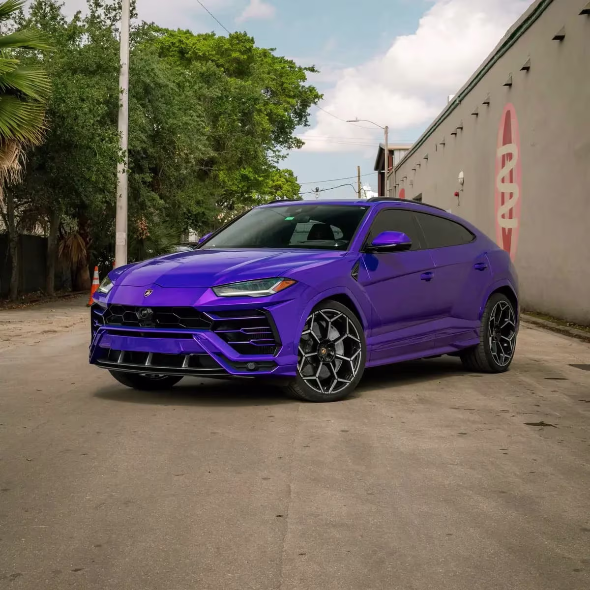2021 Purple Lamborghini Urus Rental in Miami, FL