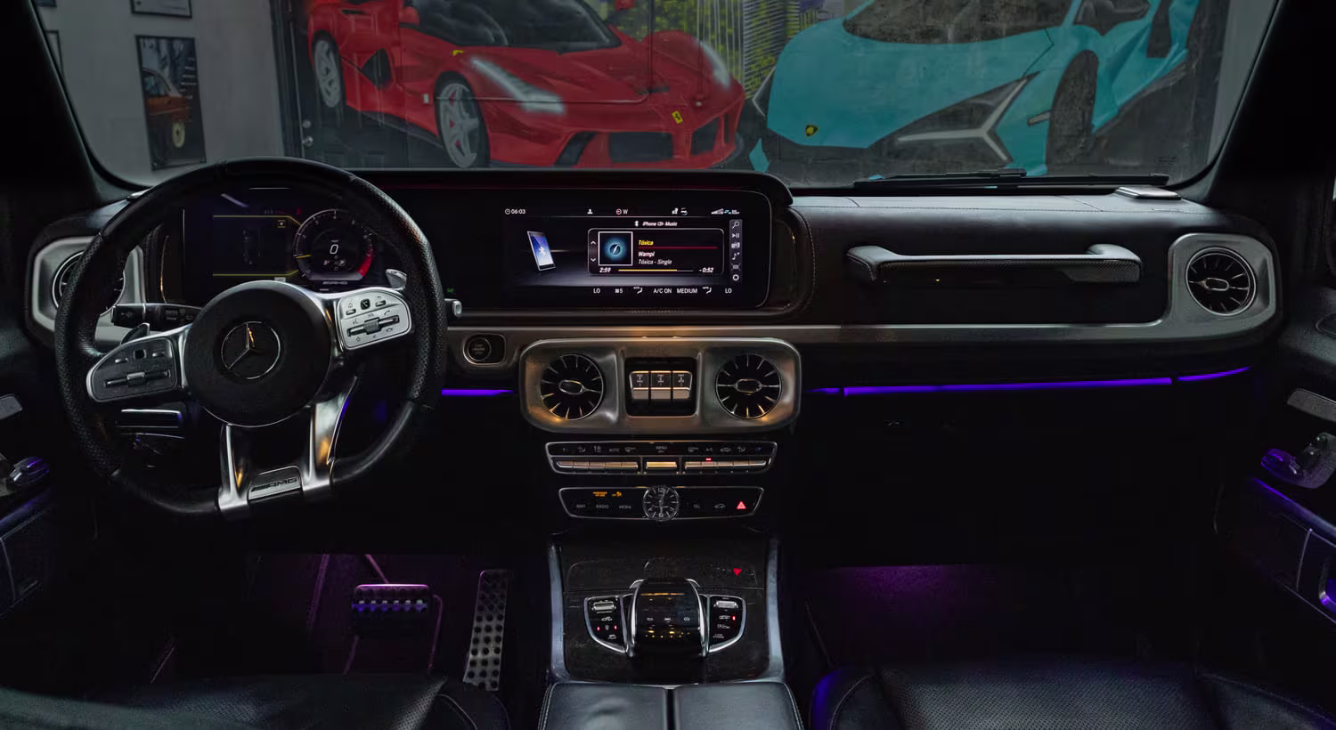 2023 White Mercedes AMG G63 Interior