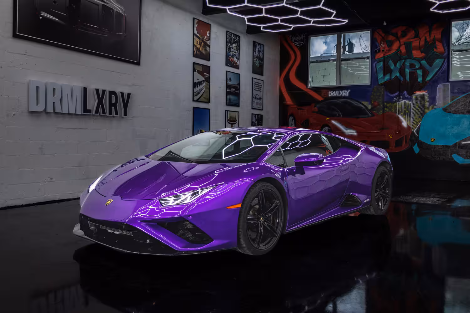 2022 purple Lamborghini Huracan EVO