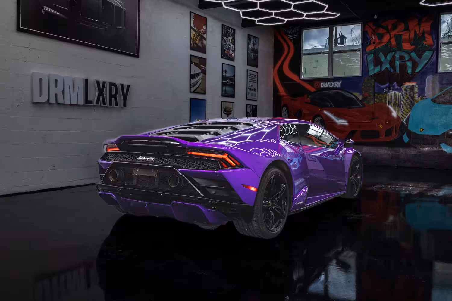 Purple Lamborghini Huracan EVO